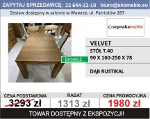 SZYNAKA - STÓŁ VELVET T.40 - DĄB RUSTIKAL